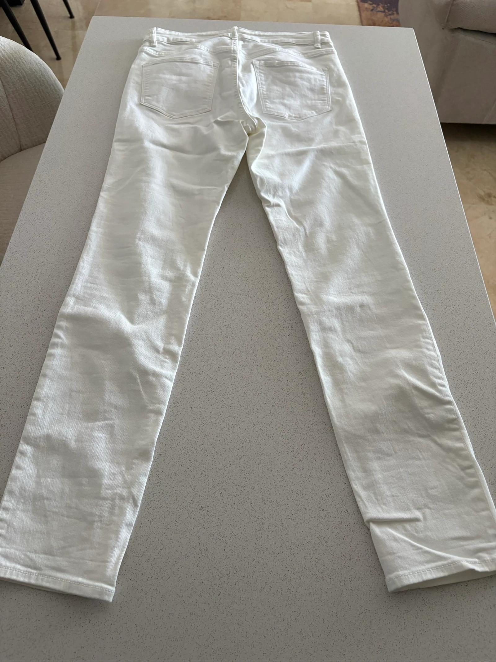 H&M White Slim Fit Jean – Size 40 – photo 9